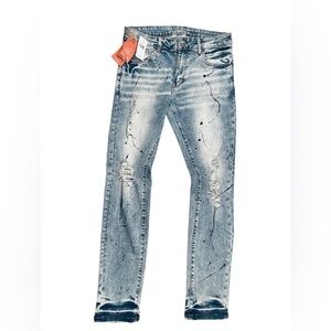 NWT Buckle Crysp Denim Paint Splatter Distressed Jeans